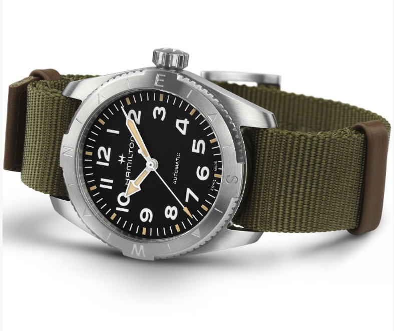 Hamilton KHAKI FIELD EXPEDITION AUTO 37mm Black Dial Green Textile Men's Watch H70225931