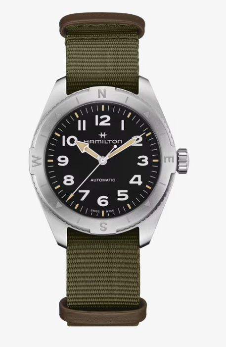 Hamilton KHAKI FIELD EXPEDITION AUTO 41 mm Black Dial Green Textile Men's Watch H70315931.