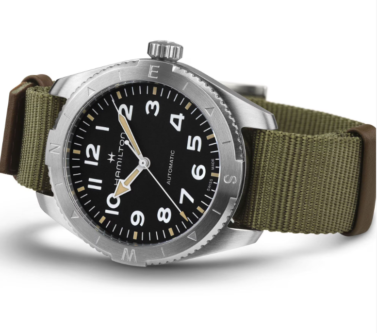 Hamilton KHAKI FIELD EXPEDITION AUTO 41 mm Black Dial Green Textile Men's Watch H70315931.