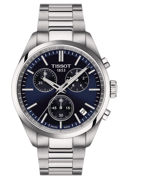 Tissot PR 100 Chronograph Blue Dial Quartz Men's Watch T1504171104100