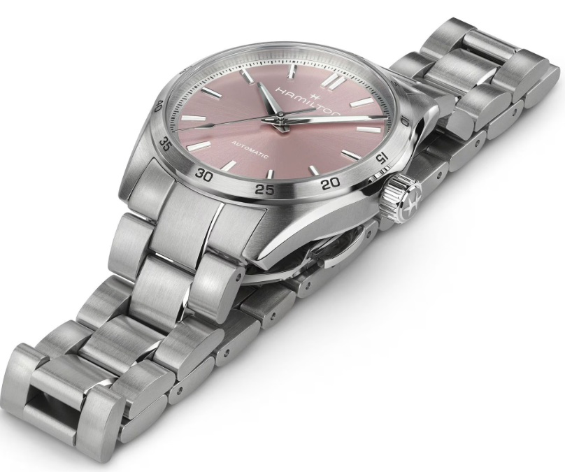 Hamilton Jazz Master Performer Auto Rose Pink Dial 34mm Stainless Steel Case Round Women's Watch H36105171