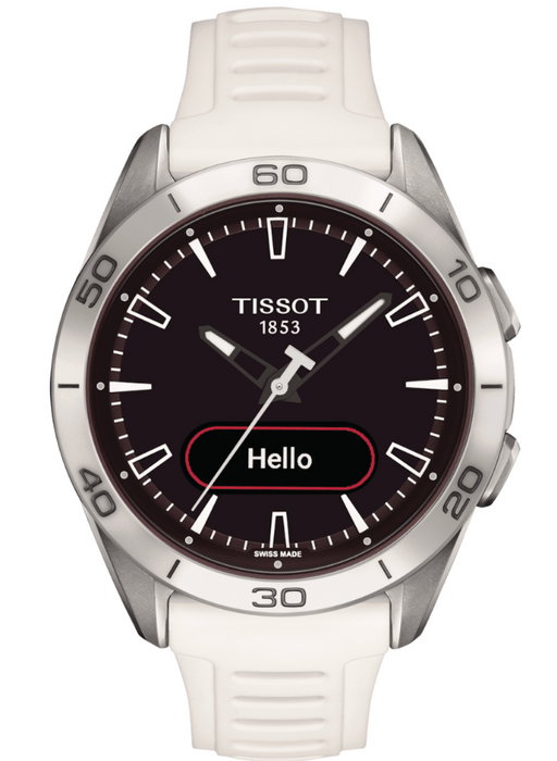 Tissot T-Touch Connect Sport Touch Collection White Dial Black Strap Round Quartz Men's Watch  T1534204705103