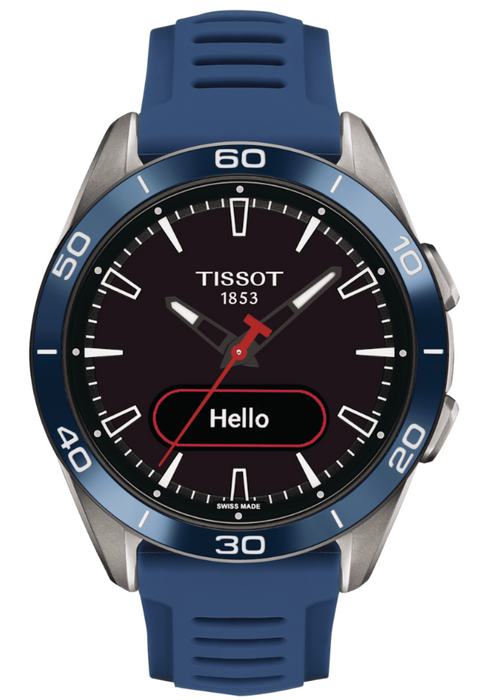 Tissot T-Touch Connect Sport Touch Collection Black Dial Blue Strap Round Quartz Men's Watch T1534204705101