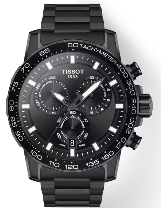 Tissot Supersport Chrono Black PVD Strap Men's Watch T1256173305100