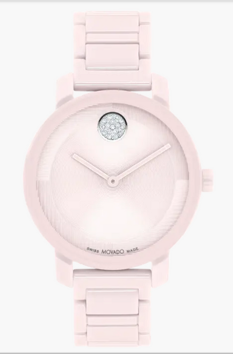 Movado BOLD Evolution 2.0 Pink Ceramic 34 mm Women's Watch 3601234