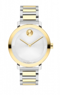 Movado Bold Evolution 2.0 Silver-Toned Metallic Museum Two-tone Stainless Steel Women's Watch 3601105