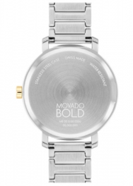 Movado Bold Evolution 2.0 Silver-Toned Metallic Museum Two-tone Stainless Steel Women's Watch 3601105