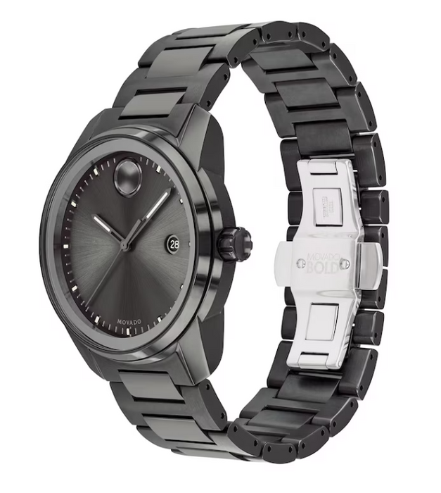 Movado Bold Verso gunmetal ion-plated stainless steel 42mm Men's Watch 3600860