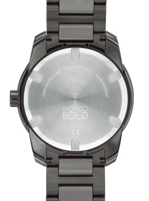 Movado Bold Verso gunmetal ion-plated stainless steel 42mm Men's Watch 3600860