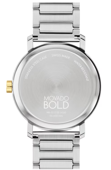 Movado BOLD Evolution 2.0 Stainless steel and pale yellow goldtone ion-plated 40mm Men's Watch 3601087