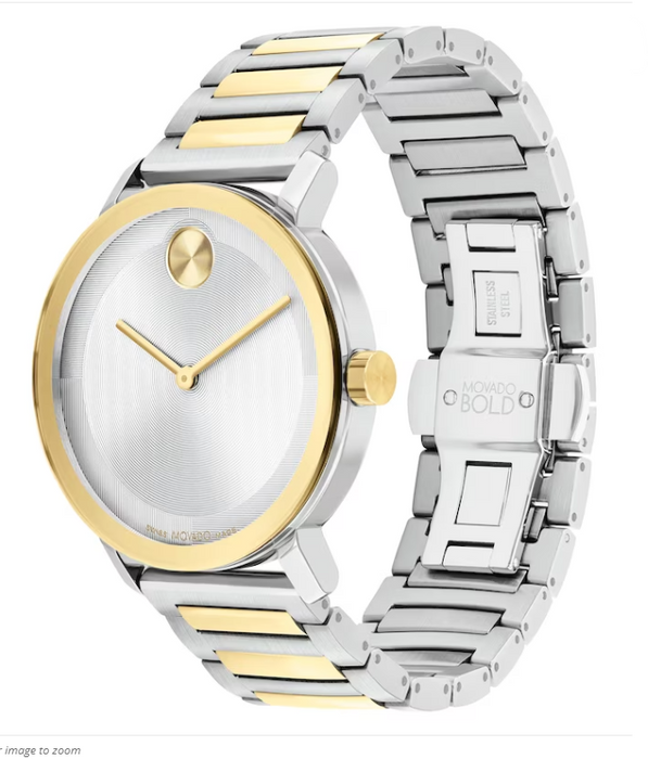 Movado BOLD Evolution 2.0 Stainless steel and pale yellow goldtone ion-plated 40mm Men's Watch 3601087