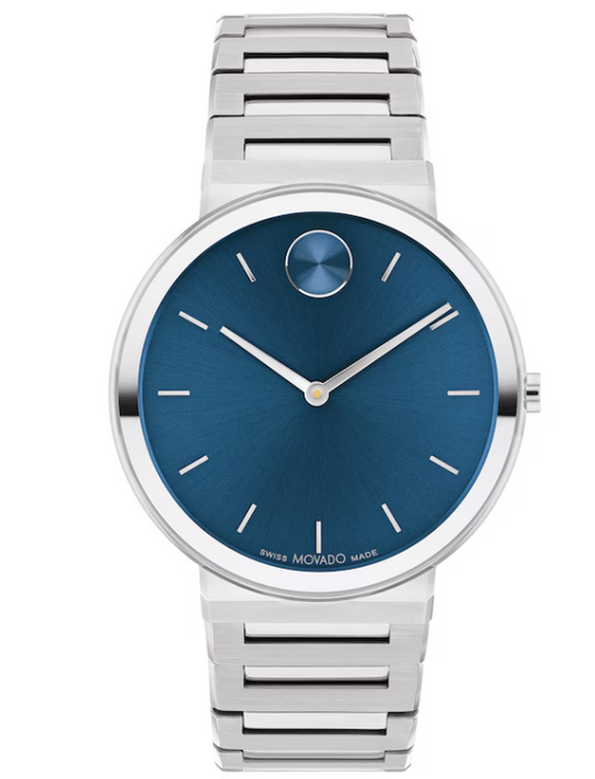 Movado Bold Horizon Ultra-thin design blue dial 40mm Men's Watch 3601201.