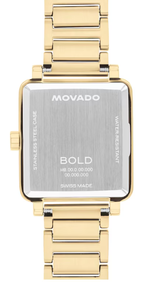 Movado BOLD Evolution 2.0 White Museum Pale Gold Ionic Plated Stainless Steel Women's Watch 3601165