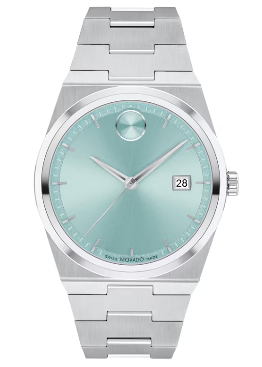 Movado BOLD Quest Seafoam blue Sunray dial 40mm Men's Watch 3601243 ...