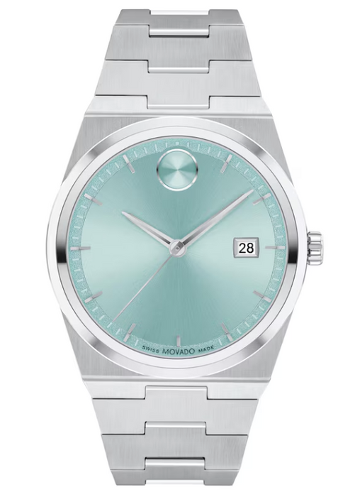 Movado BOLD Quest Seafoam blue Sunray dial 40mm Men's Watch 3601243