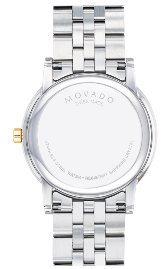 Movado Museum Classic Two-Tone 40mm Black Diamond Dial Unisex Watch 0607202