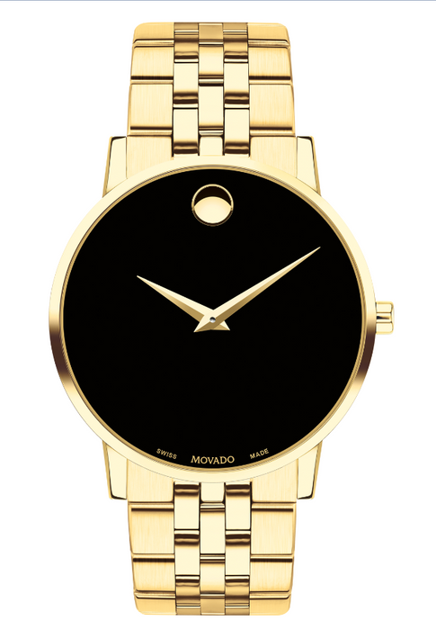 Movado Museum Classic Yellow Gold 40 mm Unisex Watch 0607203