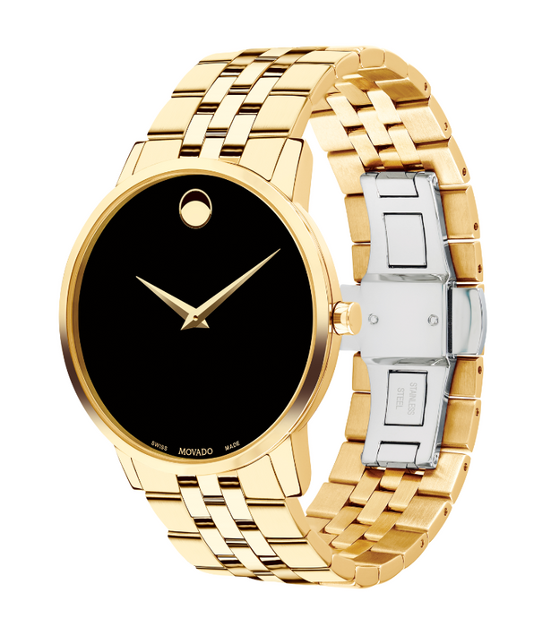 Movado Museum Classic Yellow Gold 40 mm Unisex Watch 0607203