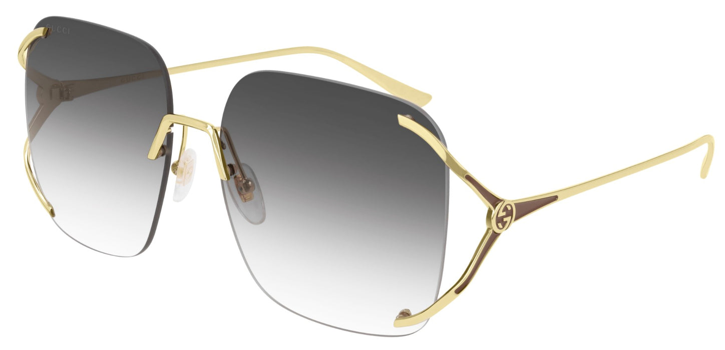 Gucci GG0646S-001 Grey/Gold Women's Sunglasses