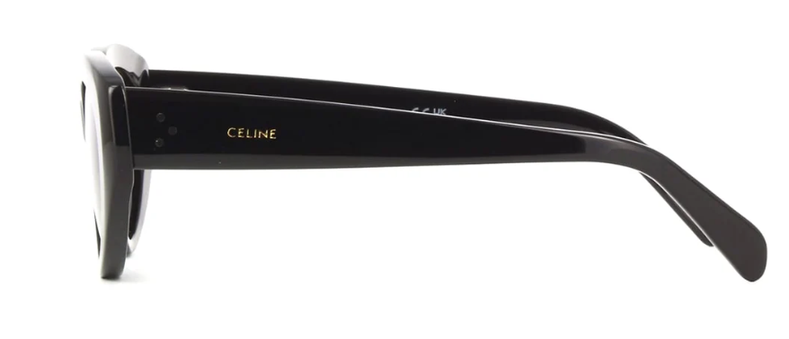 Celine 3 Dots CL40286I 01E Shiny Black/Brown Cat eye Women's Sunglasses