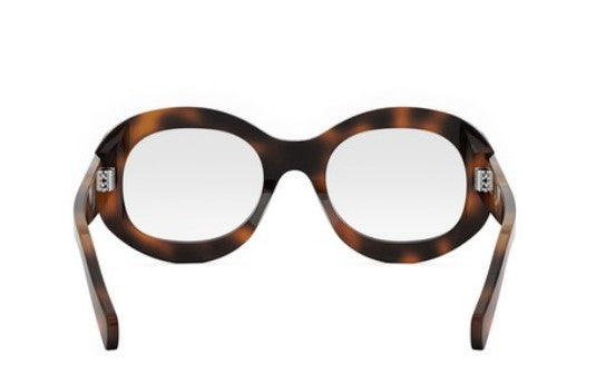 Celine 3 DOTS CL50149I 053 Shiny Havana Round Women's Eyeglasses