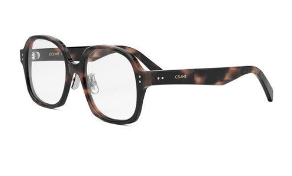 Celine THIN CL50151F 055 Shiny Havana Geometric Women's Eyeglasses