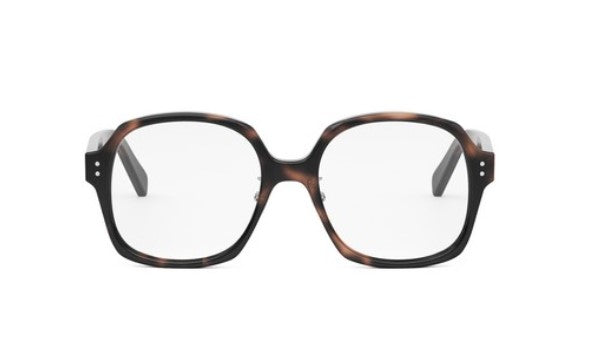 Celine THIN CL50151F 055 Shiny Havana Geometric Women's Eyeglasses