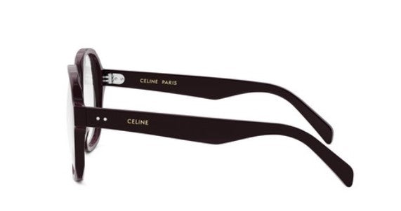 Celine THIN CL50151I 069 Shiny Bordeaux Geometric Women's Eyeglasses