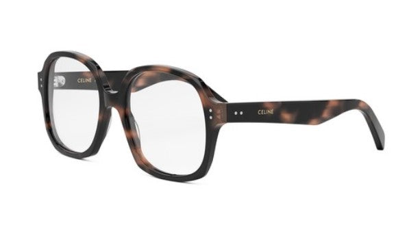 Celine THIN CL50151I 055 Shiny Havana Geometric Women's Eyeglasses