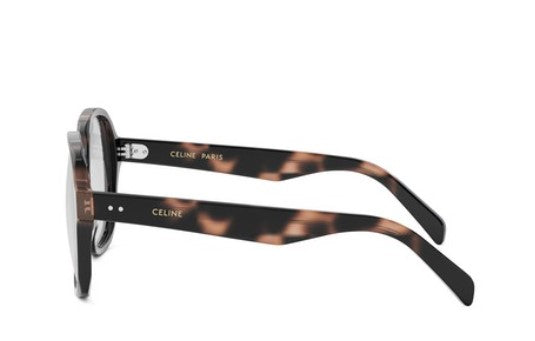 Celine THIN CL50151I 055 Shiny Havana Geometric Women's Eyeglasses