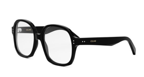 Celine THIN CL50151I 001 Shiny Black Geometric Women's Eyeglasses