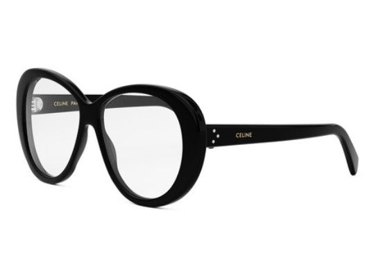 Celine 3 DOTS CL50150I 001 Shiny Black Butterfly Women's Eyeglasses