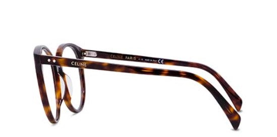 CELINE THIN CL50077I 054 Shiny Red Havana Round Women's Eyeglasses