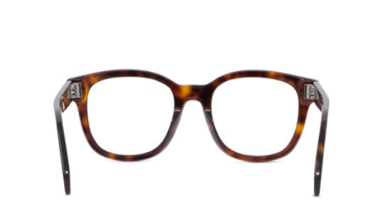 CELINE 3 DOTS CL50098I 052 Shiny Dark Havana Geometric Women's Eyeglasses