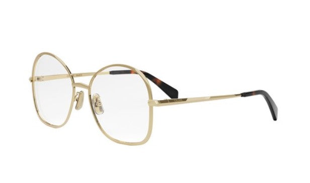 Celine METAL CL50152U 030 Shiny Endura Gold Geometric Women's Eyeglasses