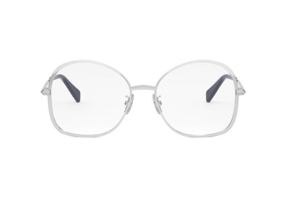 Celine METAL CL50152U 016 Shiny Palladium Geometric Women's Eyeglasses