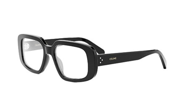 Celine 3 DOTS CL50143I 001 Shiny Black Geometric Women's Eyeglasses