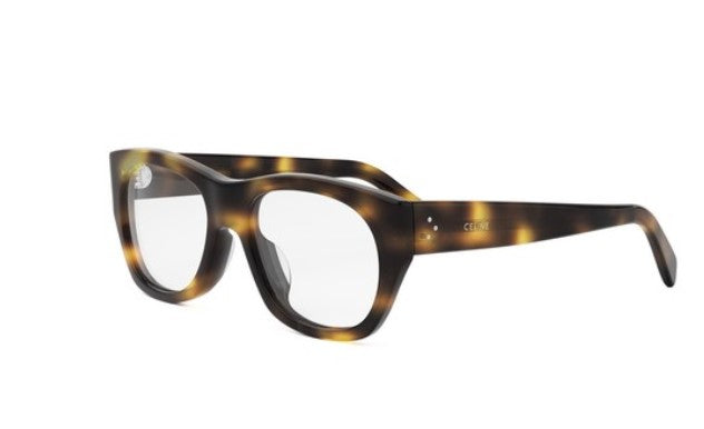 Celine 3 DOTS CL50154U 053 Shiny Havana Geometric Men's Eyeglasses