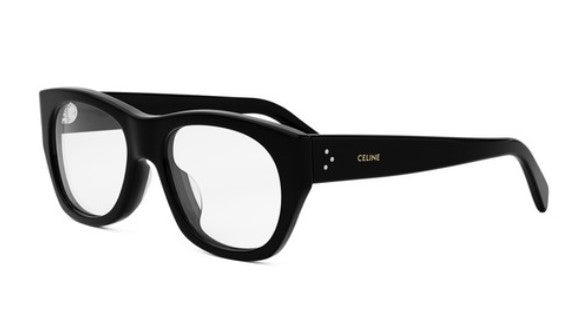 Celine 3 DOTS CL50154U 001 Shiny Black Geometric Men's Eyeglasses