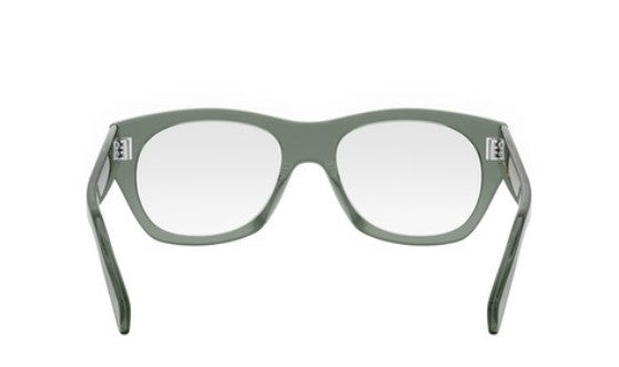 Celine 3 DOTS CL50154U 096 Shiny Green Geometric Men's Eyeglasses