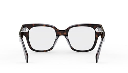 Celine 3 DOTS HD CL50110U 052 Shiny Dark Havana Geometric Women's Eyeglasses