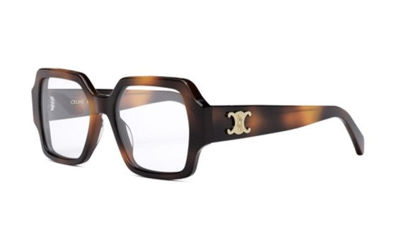 Celine TRIOMPHE CL50131I 053 Shiny Havana Square Women's Eyeglasses