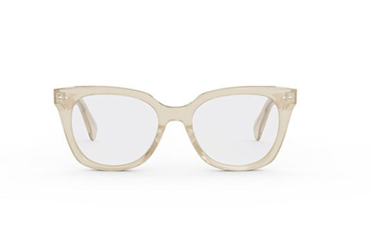 Celine THIN CL50116I 057 Shiny Transparent Khaki Cat-Eye Women's Eyeglasses