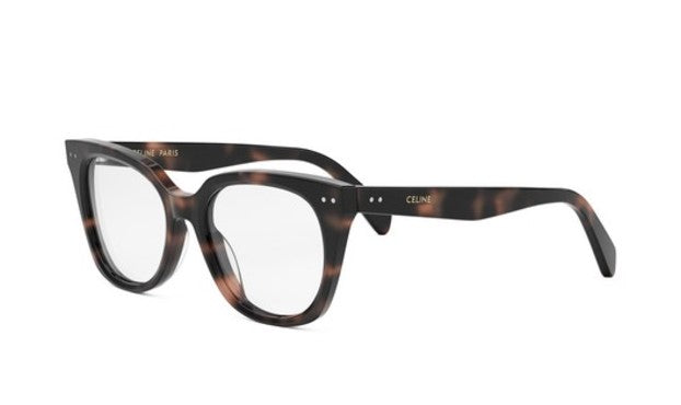 Celine THIN CL50116I 054 Shiny Red Havana Cat-Eye Women's Eyeglasses