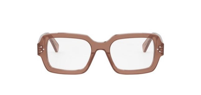 Celine 3 DOTS CL50147I 047 Shiny Beige Sand Transparent Square Women's Eyeglasses