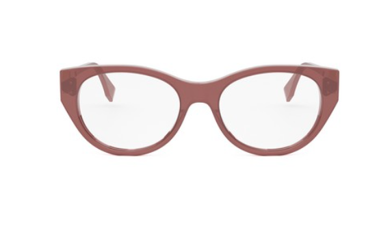 FENDI FF DIAMONDS FE50099I 069  Shiny Bordeaux Oval Women's Eyeglasses.