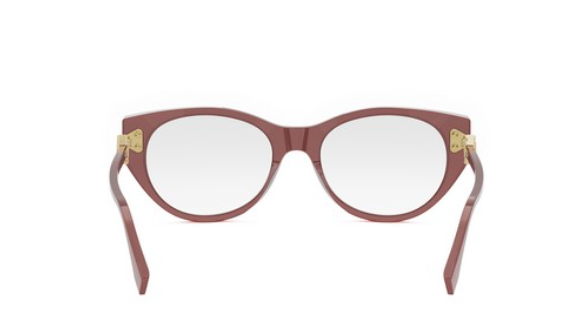 FENDI FF DIAMONDS FE50099I 069  Shiny Bordeaux Oval Women's Eyeglasses.