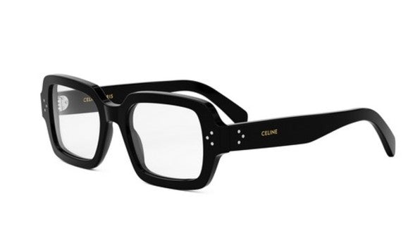 Celine 3 DOTS CL50147I 001 Shiny Black Square Women's Eyeglasses