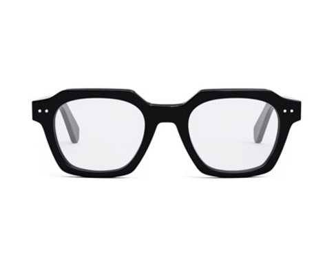 Celine THIN CL50128I 001 Shiny Black Geometric Men's Eyeglasses