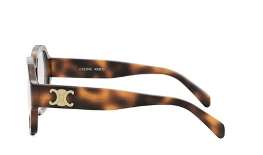 Celine TRIOMPHE CL50134I 053 Shiny Havana Geometric Women's Eyeglasses